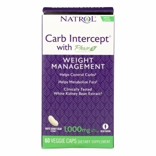 Natrol White Kidney Bean Carb Intercept 60 Capsules, Case of 1 60