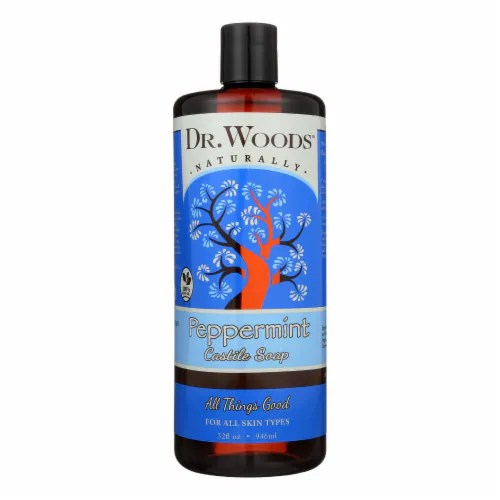 Dr. Woods Pure Castile Soap Peppermint 32 fl oz, Case of 1 32 FZ