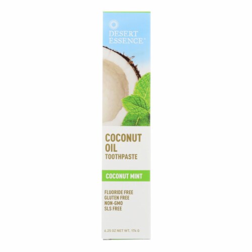 Desert Essence Coconut Oil Toothpaste Mint 6.25 oz, Case of 1 6
