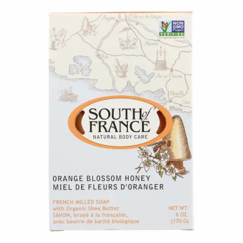 South Of France Bar Soap Orange Blossom Honey 6 oz 1 each, 1 Box