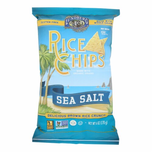 Lundberg Family Farms Sea Salt Rice Chips Case of 12 6 oz., Pack of