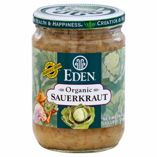 Eden Foods Sauerkraut Organic 18 oz, Case of 12 18 OZ each Foods Co.