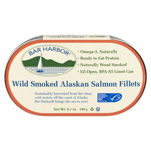 Bar Harbor Salmon Fillet Wild Smoked 6.7 oz, Case of 12 6.7 OZ each Fry’s Food Stores