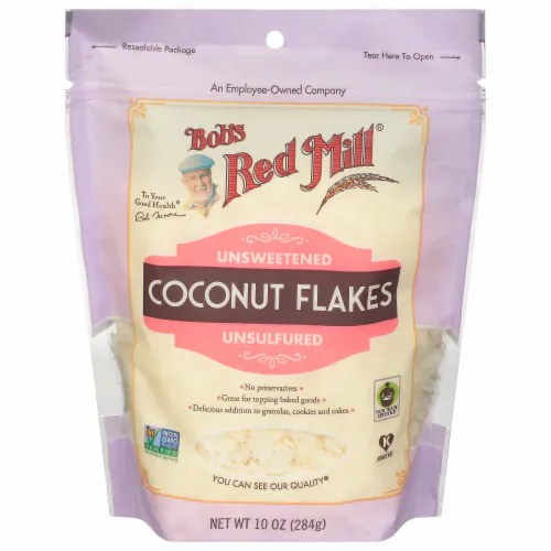 Bobs Red Mill Coconut Flakes 10 oz, Case of 4 10 OZ each Food 4 Less