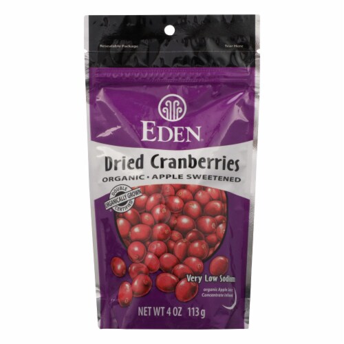 Eden Organic Dried Cranberries Apple Sweetened Case of 15 4 OZ