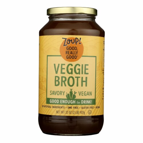 Zoup! Good, Really Good Veggie Broth 32 oz 6 Pack, Case of 6 32