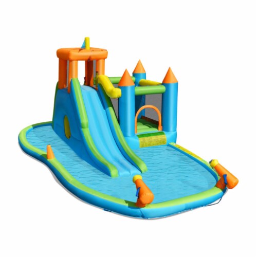 Hivvago Inflatable Water Slide with Bounce House and Splash Pool