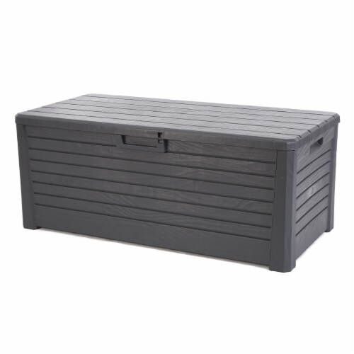 Toomax Florida Deck Patio Storage Box Bin Bench Waterproof, 145Gal