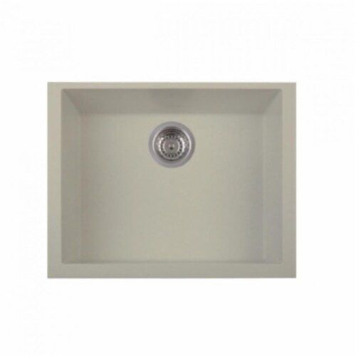 LaToscana ON6010ST58UG 23 in. ONE Series Undermount Quartz Single Bowl Kitchen Sink in Milk, 1