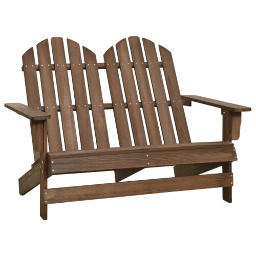 vidaXL 2Seater Patio Adirondack Chair Solid Wood Fir Brown, 1 Kroger