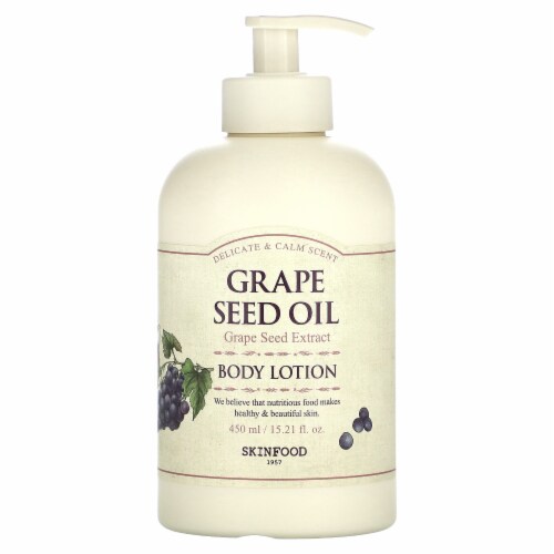 SKINFOOD Grape Oil Body Lotion 450g Nutritious Grape Seed Oil, Wine Extract Featuring a, 15.21