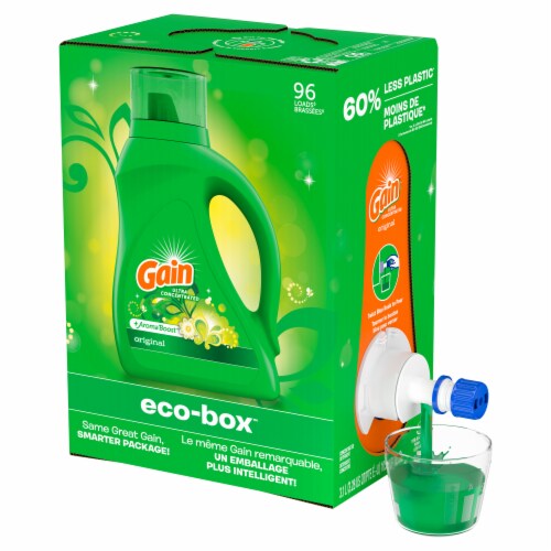 Gain EcoBox +Aroma Boost Original Liquid Laundry Detergent, 105 fl oz