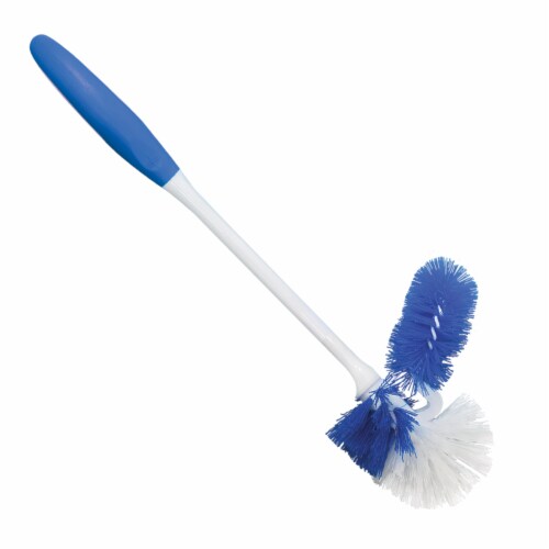 LOLA Pro Euro Bowl Toilet Brush, Under the Rim Angled Scrub W/ Rubber