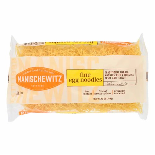 Manischewitz Egg Noodles Fine, 6 ct / 12 oz QFC
