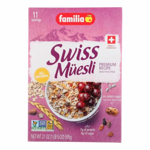 Familia Muesli Cereal Sugar Free Case of 6 21 oz., 21 OZ Kroger