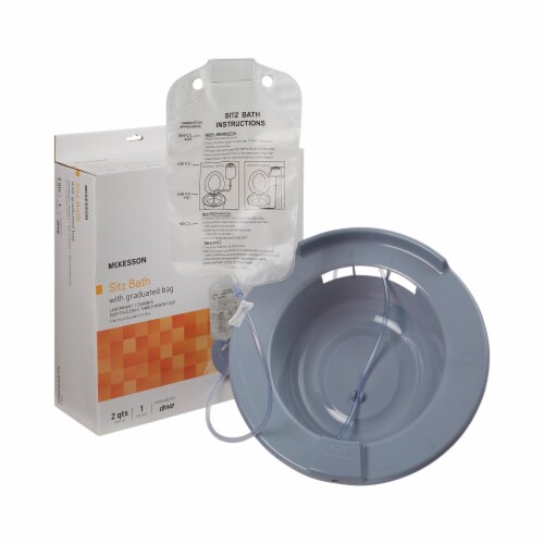 McKesson Sitz Bath Graduated, 500 mL Increments up to 2000 mL Gray 6 Ct