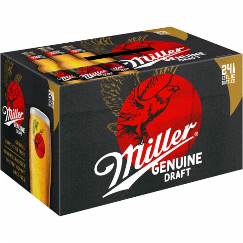 Miller Genuine Draft American Lager Beer, 24 bottles / 12 fl oz Kroger