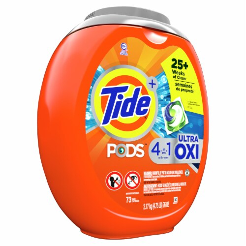 Tide PODS 4 in 1 Ultra Oxi Liquid Laundry Detergent Pacs, 73 ct Kroger