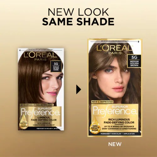 L'Oreal Paris Superior Preference Permanent Hair Color 5G Medium Golden Brown, 1.0 ct Kroger