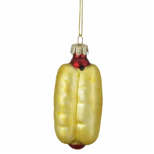 Northlight 4 Hot Dog in a Bun Glass Christmas Ornament, 1 Kroger