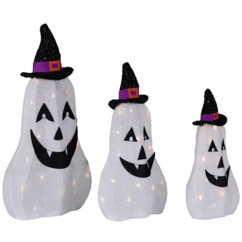 Northlight LED Jack O' Lantern Ghosts Outdoor Halloween Decorations 23.5 Set of 3, 3 Kroger