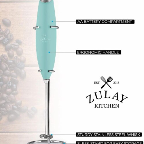 Zulay Kitchen MILK BOSS Milk Frother With Stand Fresh Mint, 1 Kroger