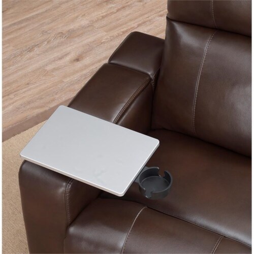 Larson Power Heated Faux Leather Recliner in Brown, 1 Fred Meyer