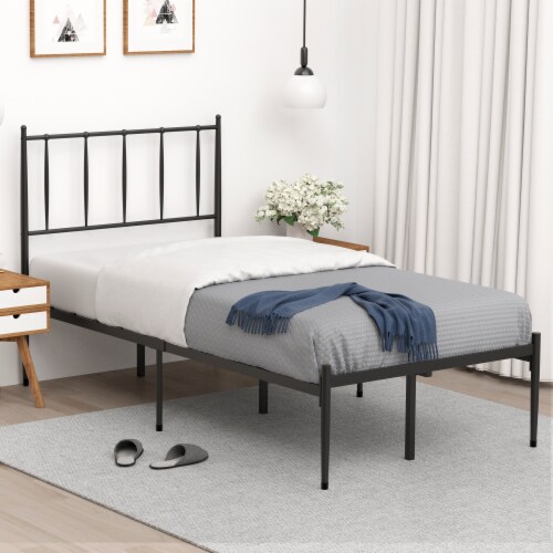Louise Black Twin Platform Bed Frame with 12.3 in. Height Underbed Storage Space, 1 Kroger