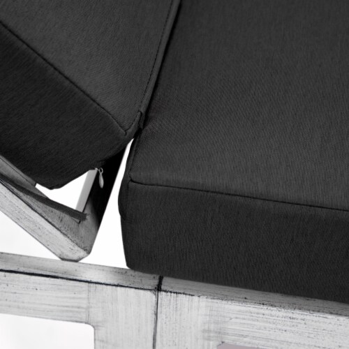 LeisureMod Chelsea Modern Outdoor Weathered Grey Chaise Lounge Chair