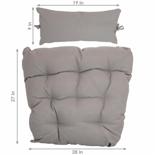 Sunnydaze Caroline Egg Chair Replacement Seat and Headrest Cushions