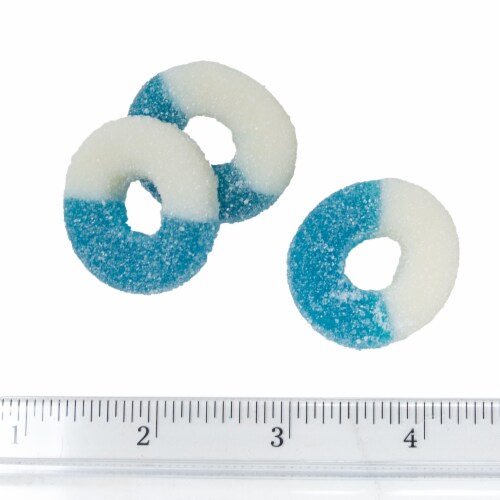 Beulah's Gummy Blue Raspberry Rings, 1 Pound Package, 60 Pieces of Candy, Bulk Candy, 1 pound