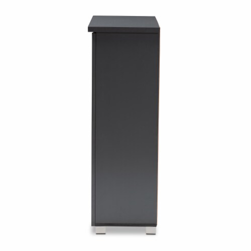 Baxton Studio Adalwin Modern Dark Gray 2 Door Wooden Entryway Shoe