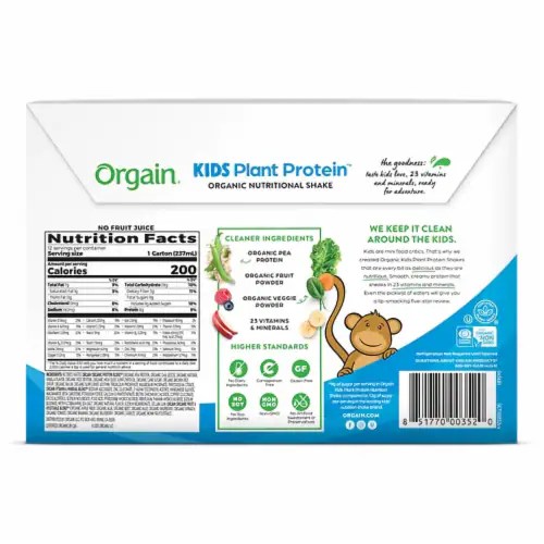 Orgain Kids Plant Protein Nutritional Shake Pediatric Oral Supplement