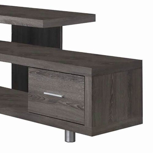 Monarch Specialties 60 Inch Modern Art Deco TV Stand with 1 Drawer, 1