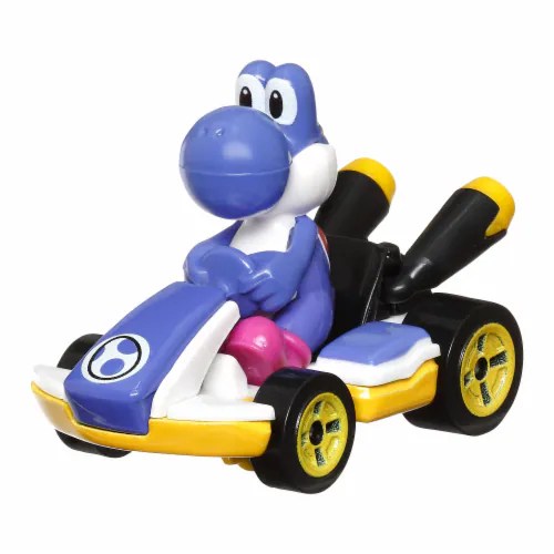 Mattel® Hot Wheels® Mario Kart™ Blue Yoshi Standard Kart Toy Vehicle, 1