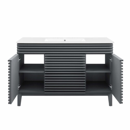 Render 48 Single Sink Bathroom Vanity, Gray White, 1 unit Kroger