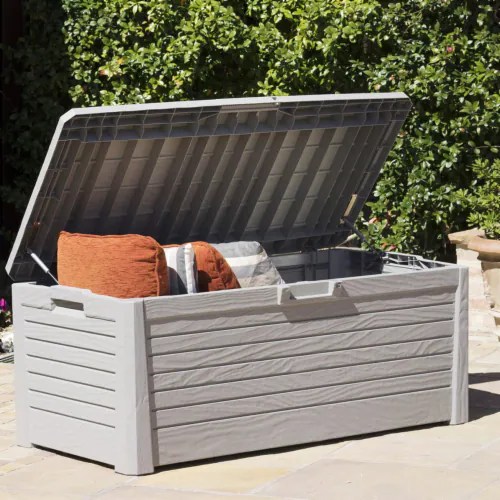 Toomax Florida Outdoor Deck Bin Storage Box Bench Waterproof 145 Gallon (Grey), 1 Piece Fred Meyer