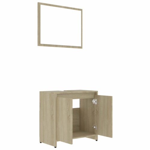 vidaXL Bathroom Furniture Set Sonoma Oak Engineered Wood, 1 set 23.6