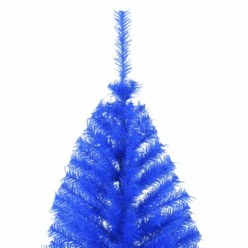 vidaXL Artificial Half Christmas Tree with Stand Blue 7 ft PVC, 7 x 4