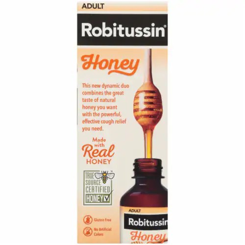Robitussin Maximum Strength Adult Honey Nighttime Cough DM Liquid, 4 fl