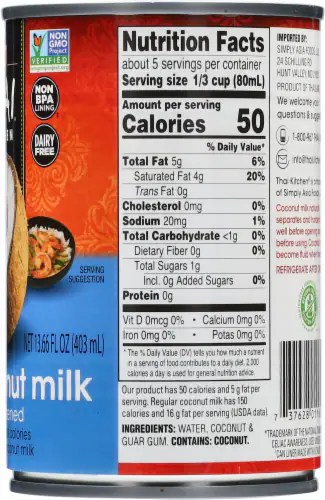 Smith’s Food and Drug Thai Kitchen Lite Coconut Milk, 13.66 fl oz