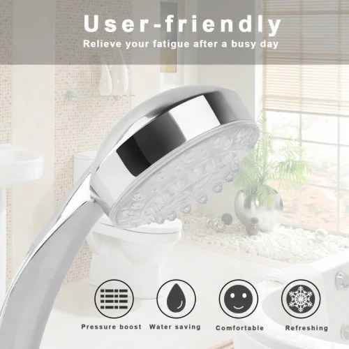 LED Shower Head Handheld ColorChanging Automatically Hydropower