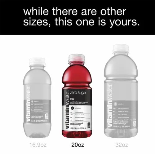 Glaceau Vitamin Zero Sugar Variety Pack Bottled Water, 12 bottles / 20