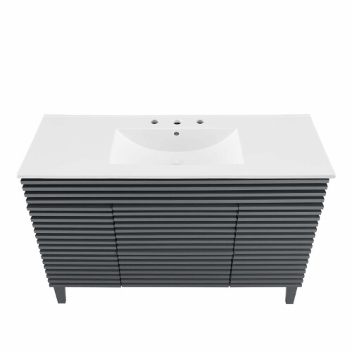 Render 48 Single Sink Bathroom Vanity, Gray White, 1 unit Ralphs