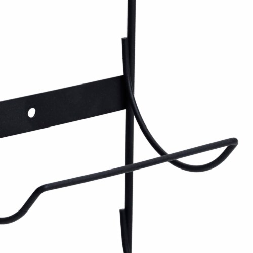 vidaXL Wall Mounted Wine Rack for 5 Bottles Black Iron, 5.9 "x4.3 "x23