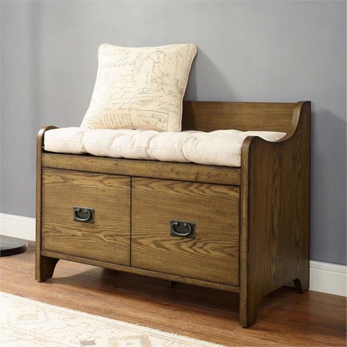 Fremont Wood Storage Bench in BrownCrosley, 1 King Soopers