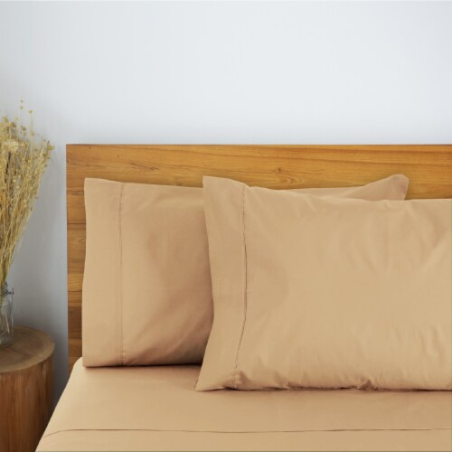 Light Khaki Split King 6 PC Rayon From Bamboo Solid Performance