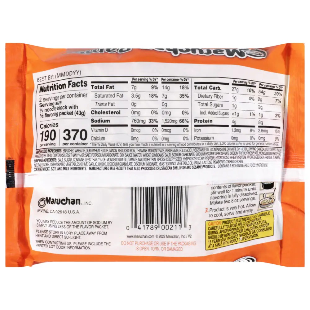 35 Maruchan Ramen Nutrition Label Labels Database 2020