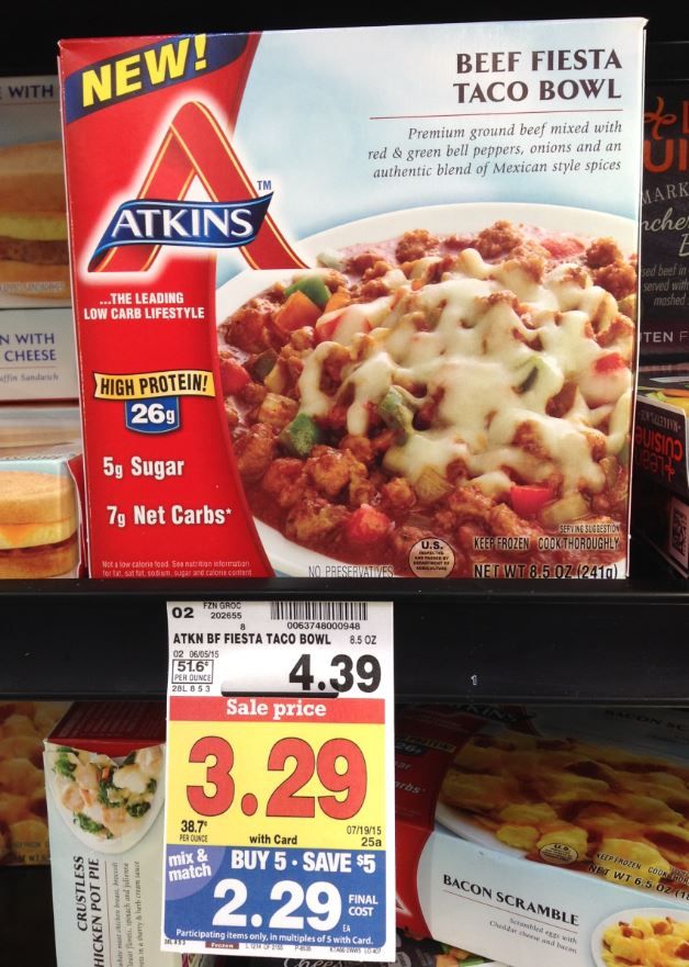 Print & Save BOGO Atkins Coupon + Catalina = 0.19 Frozen