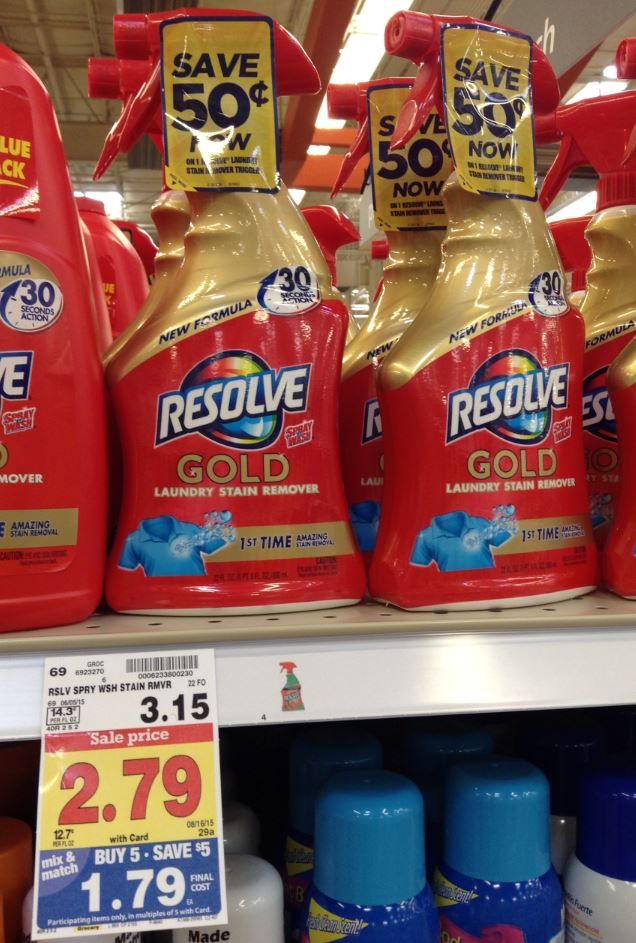 Resolve Coupon = 1.04 Laundry Stain Remover at Kroger Mega Sale